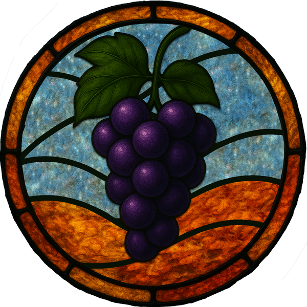 Love — Grapes stained glass